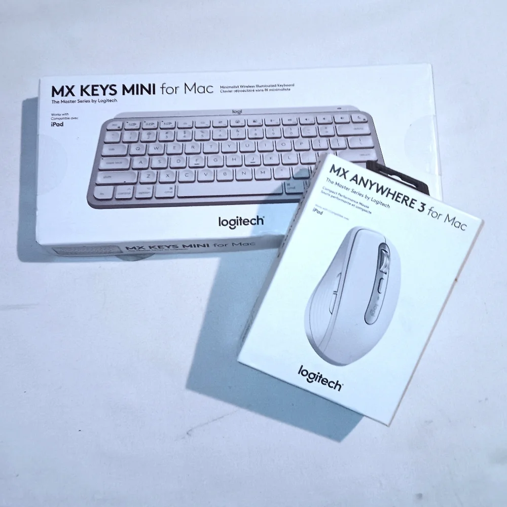 Logitech MX Keys Mini and MX Anywhere 3 for Mac - White